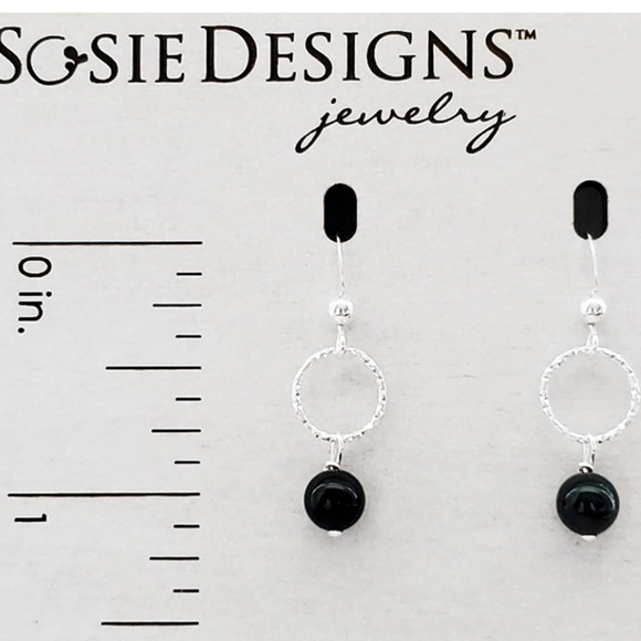 Sterling Silver Diamond Cut Crystal Pearls Mystic Black - Picture 3 of 3